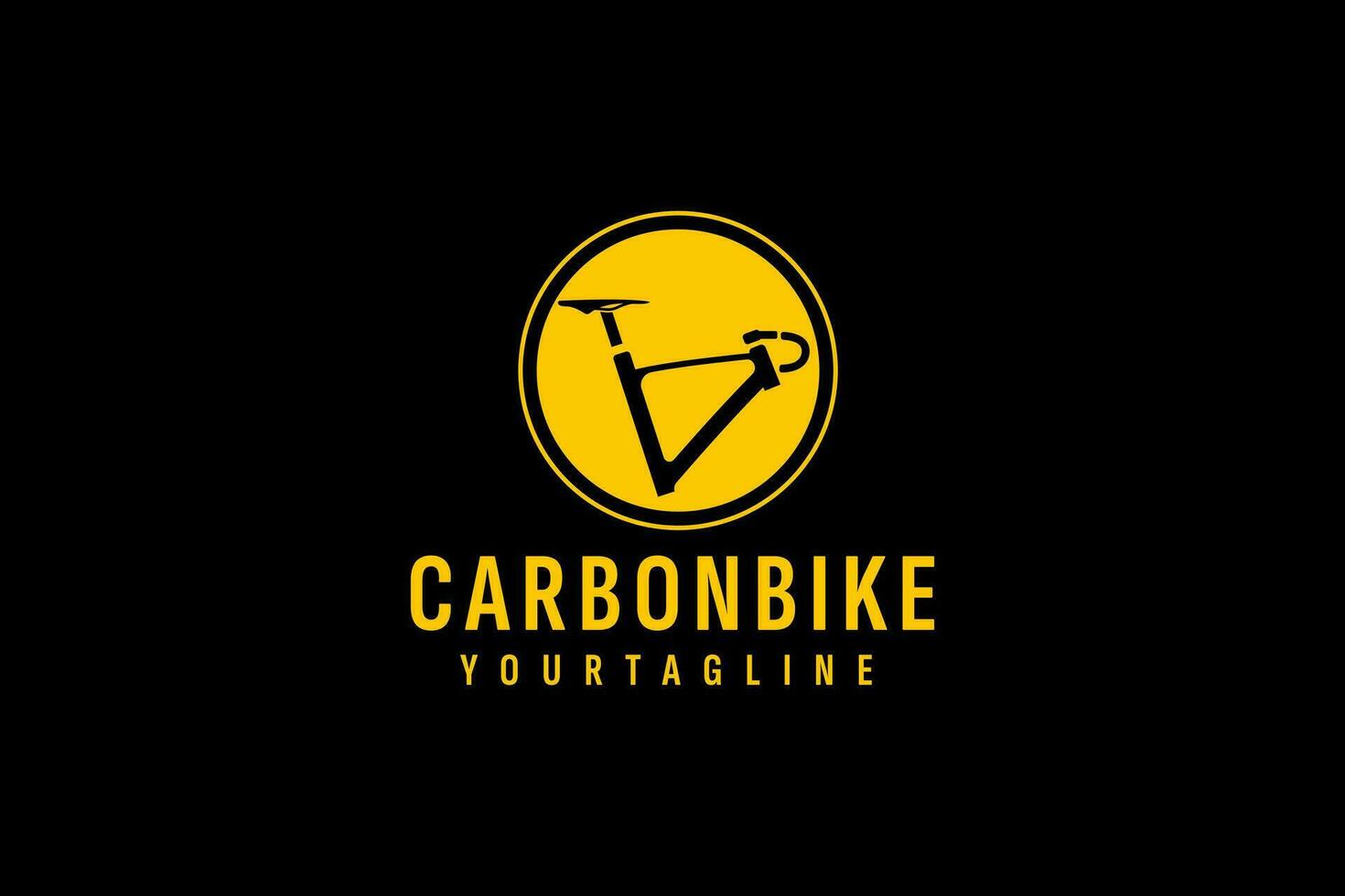 carbone bicyclette logo vecteur icône illustration