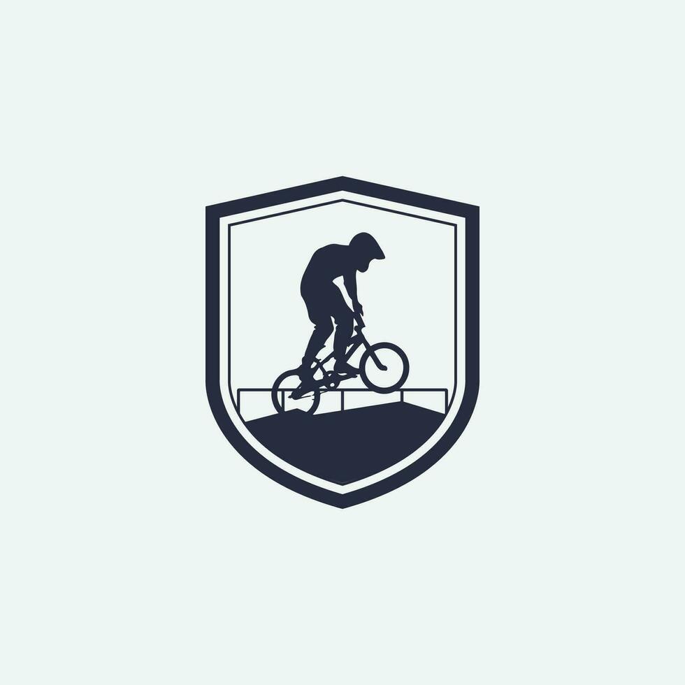 logo de vélo de montagne vecteur