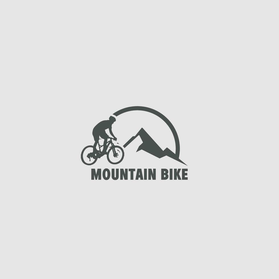 logo de vélo de montagne vecteur