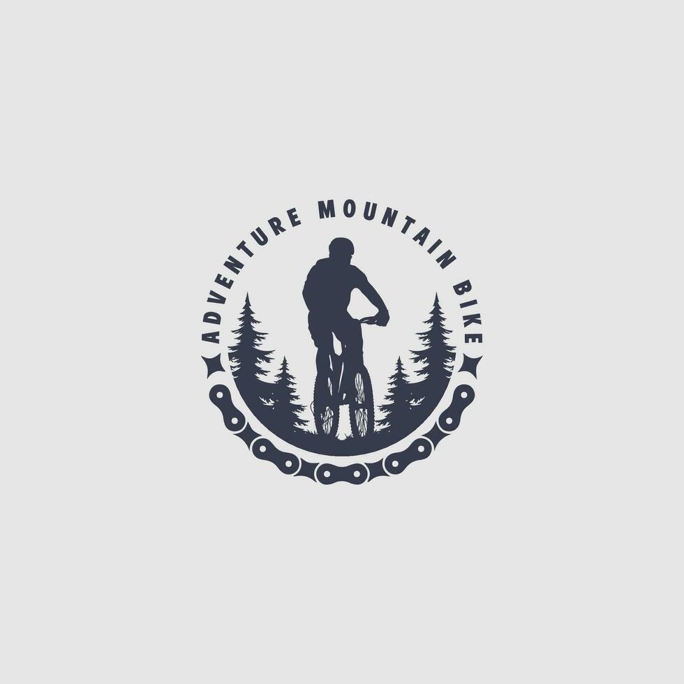 logo de vélo de montagne vecteur