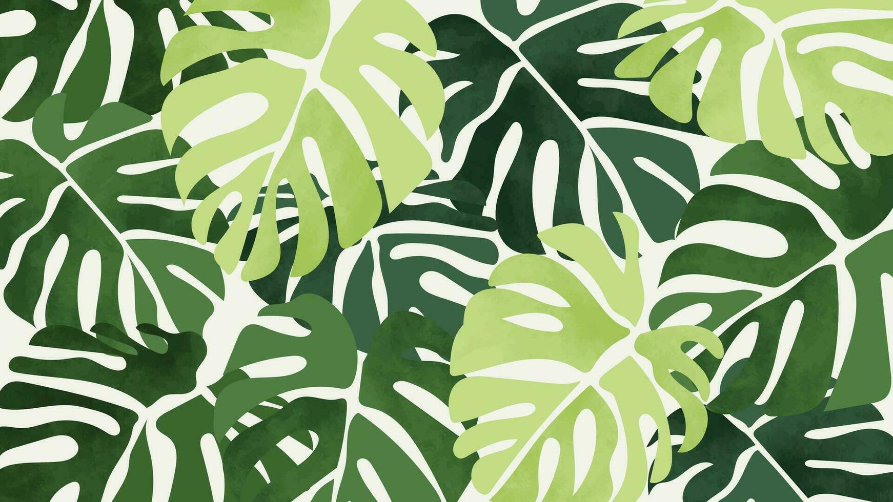 abstrait feuillage botanique Contexte vecteur. vert aquarelle fond d'écran de tropical végétaux, monstère, feuille branches, feuilles. feuillage conception pour bannière, impressions, décor, mur art, décoration. vecteur