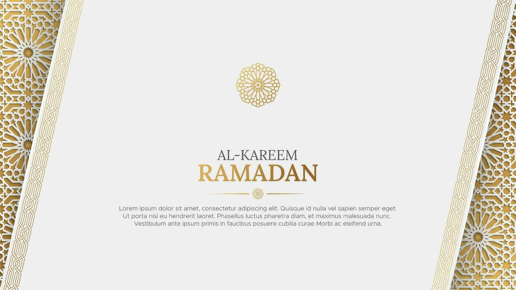 Ramadan kareem blanc et d'or islamique Contexte avec décoratif arabe modèle vecteur