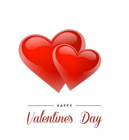 Fond de Saint Valentin avec un cœur réaliste. Illustration vectorielle Bannière d&#39;amour mignonne ou carte de voeux vecteur