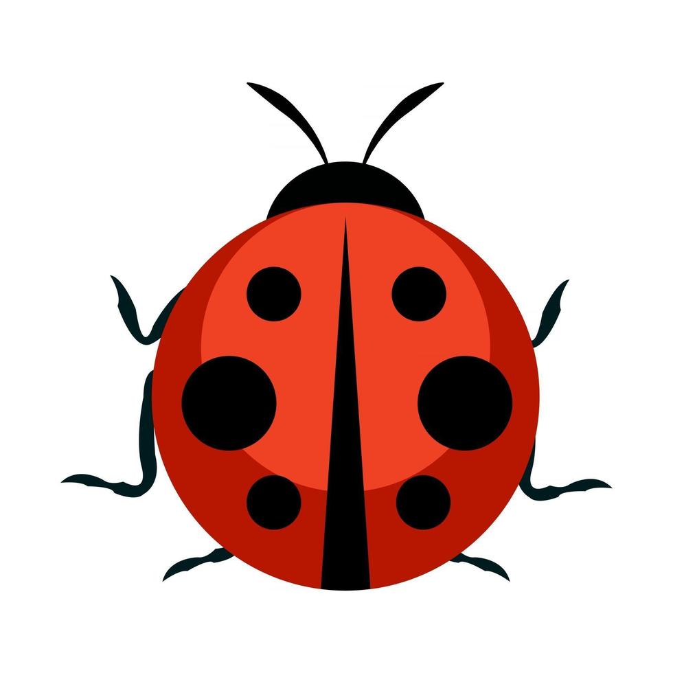 icône de coccinelle mignonne. illustration vectorielle vecteur