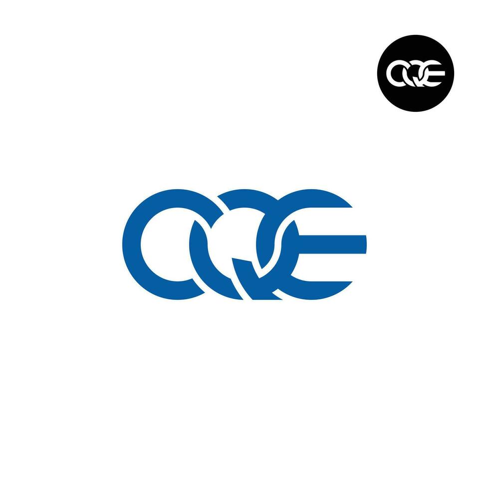 lettre cqe monogramme logo conception vecteur