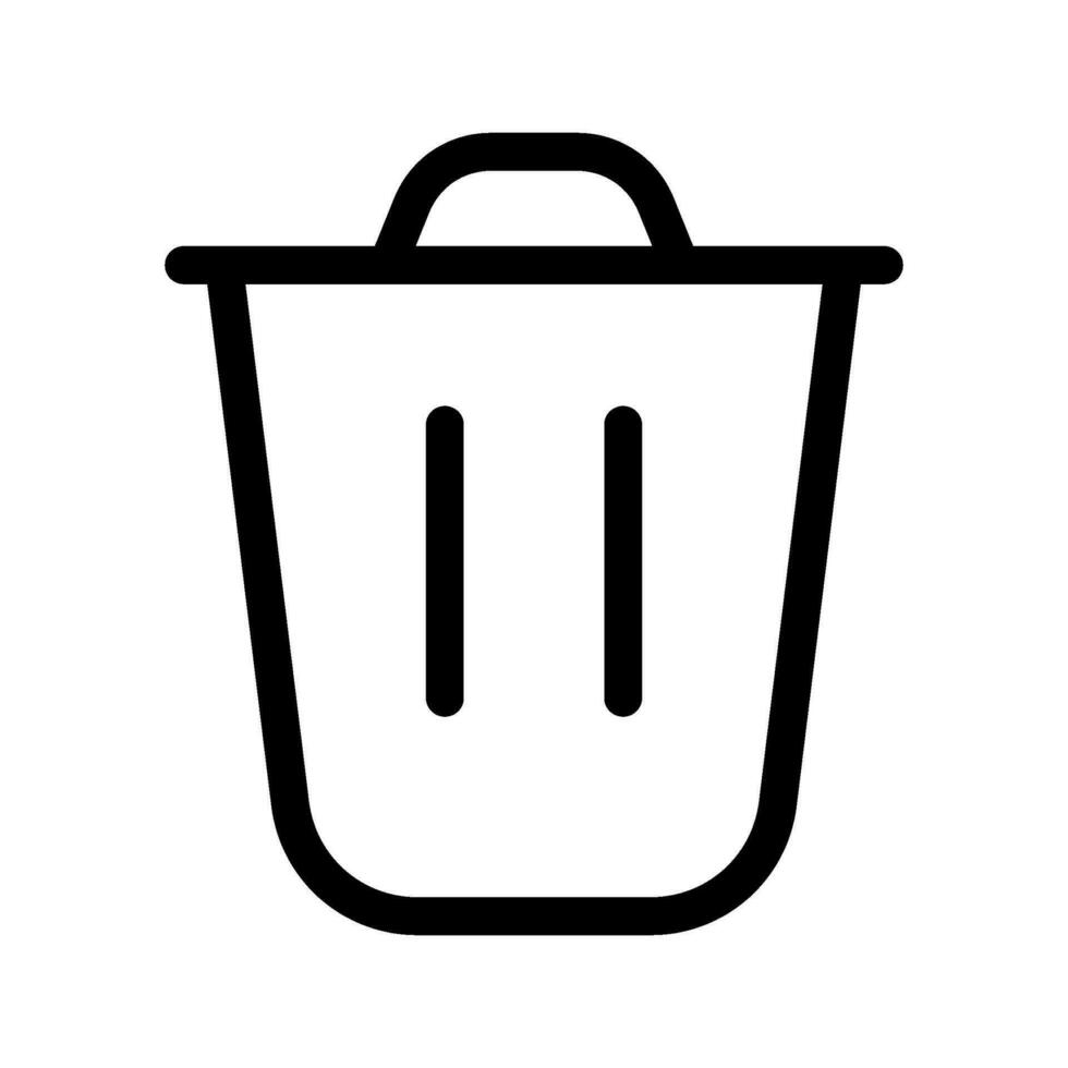 poubelle icône vecteur symbole conception illustration