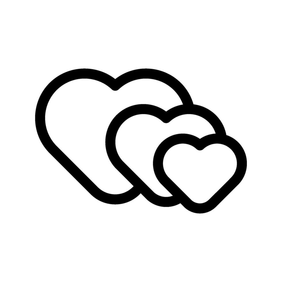 l'amour cœur icône vecteur symbole conception illustration