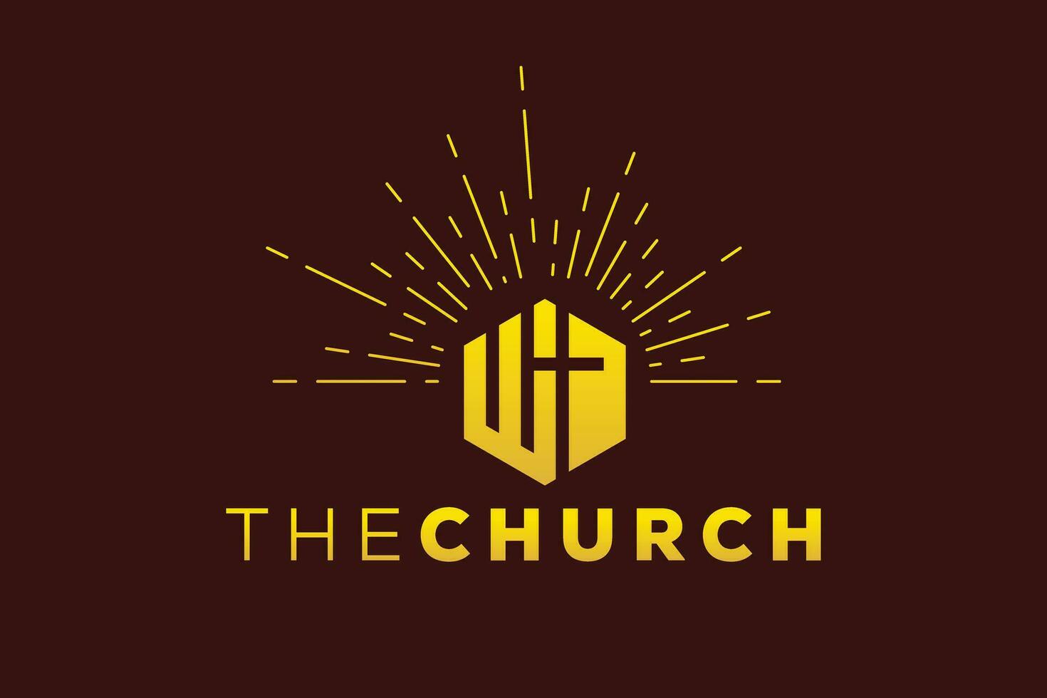 branché et professionnel lettre w église signe Christian et paisible vecteur logo conception