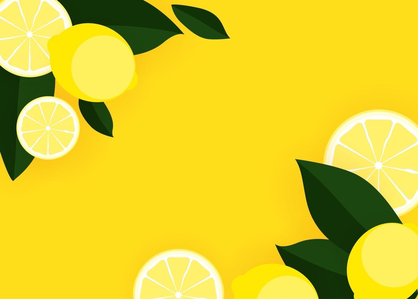 illustration vectorielle de citron abstrait fond vecteur