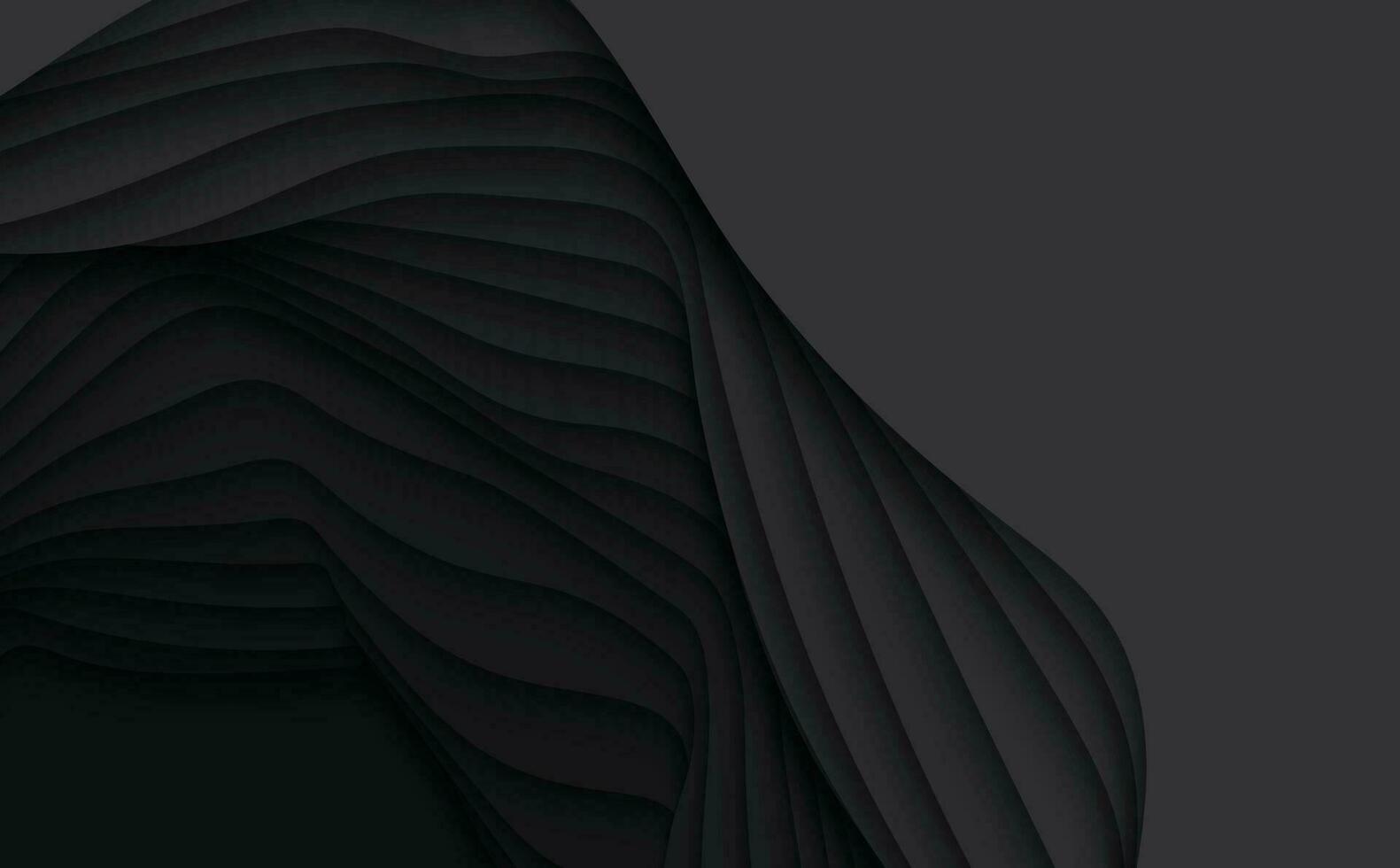 noir gris satin foncé en tissu texture luxueux brillant cette est abstrait soie tissu Contexte avec motifs doux vagues brouiller belle. vecteur