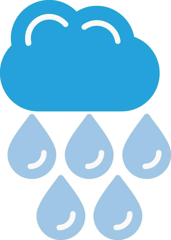 icône de ligne de pluie vecteur