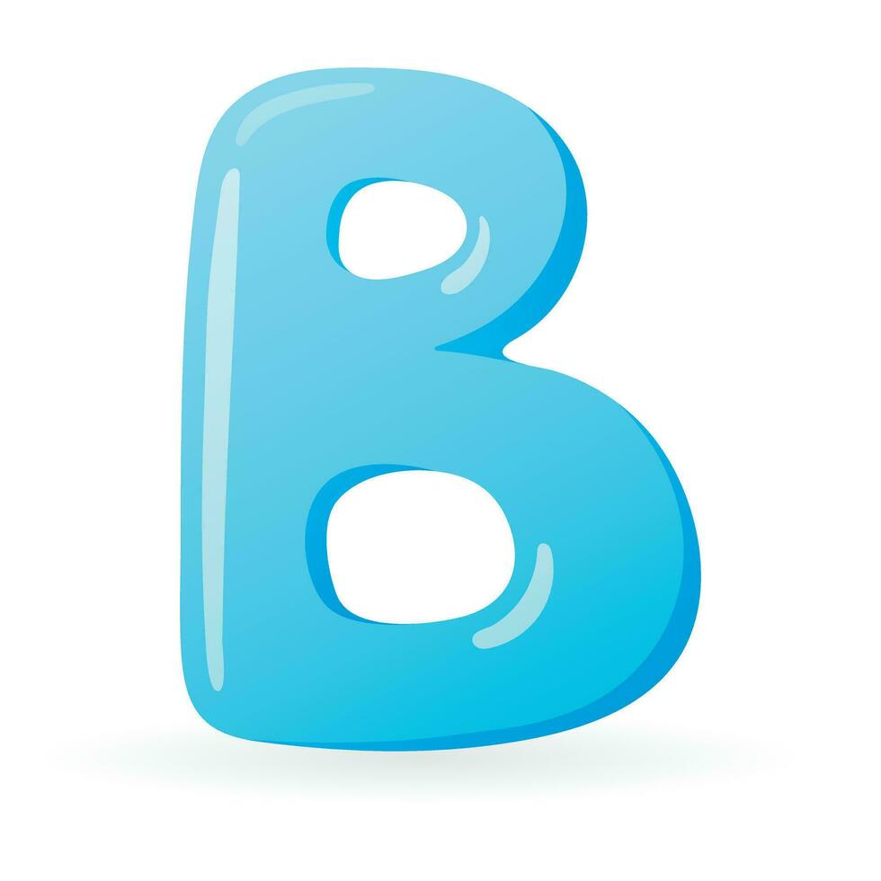 vecteur isolé dessin animé lettre b de le Anglais alphabet.