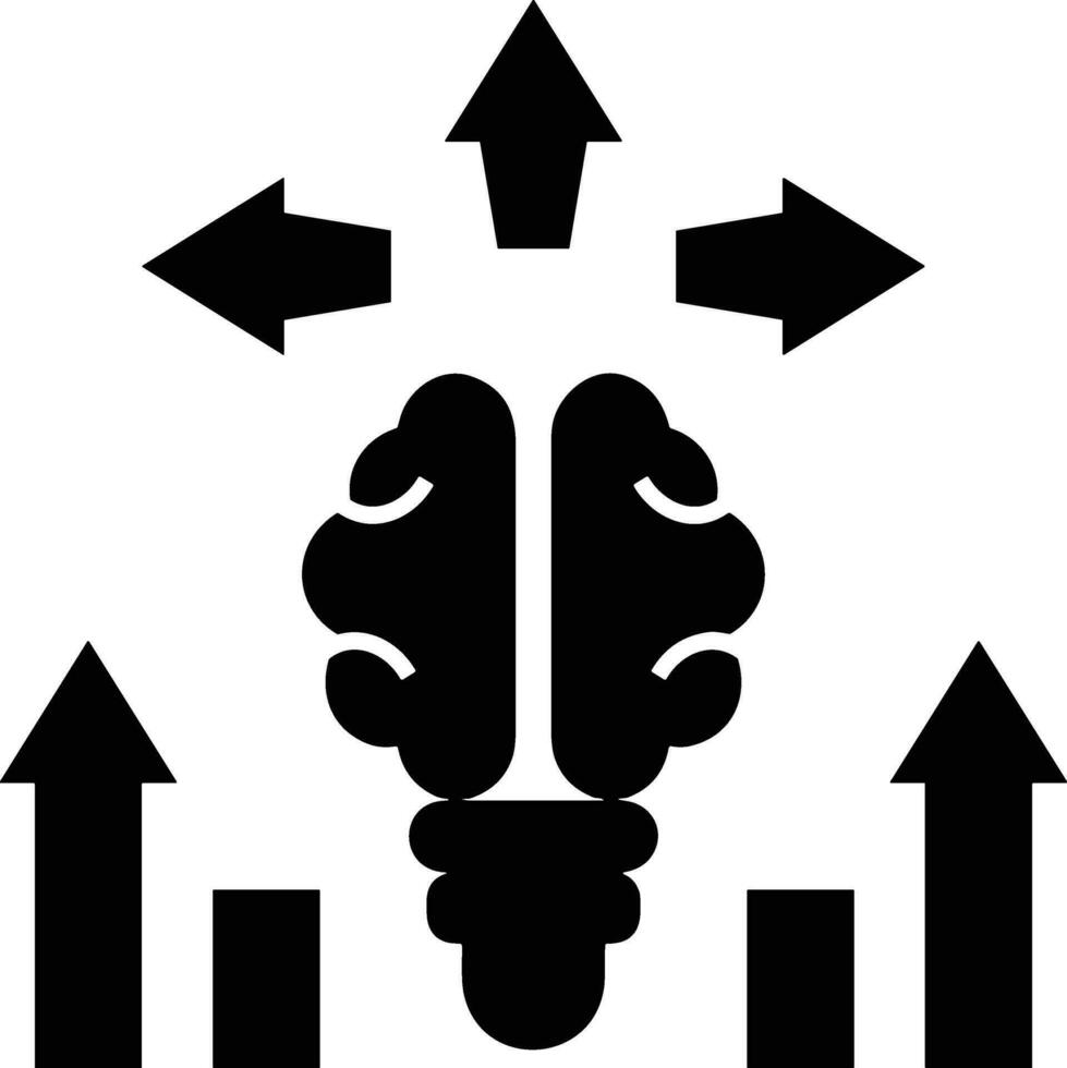 cerveau idée symbole icône vecteur image. illustration de le Créatif intelligence pense conception image