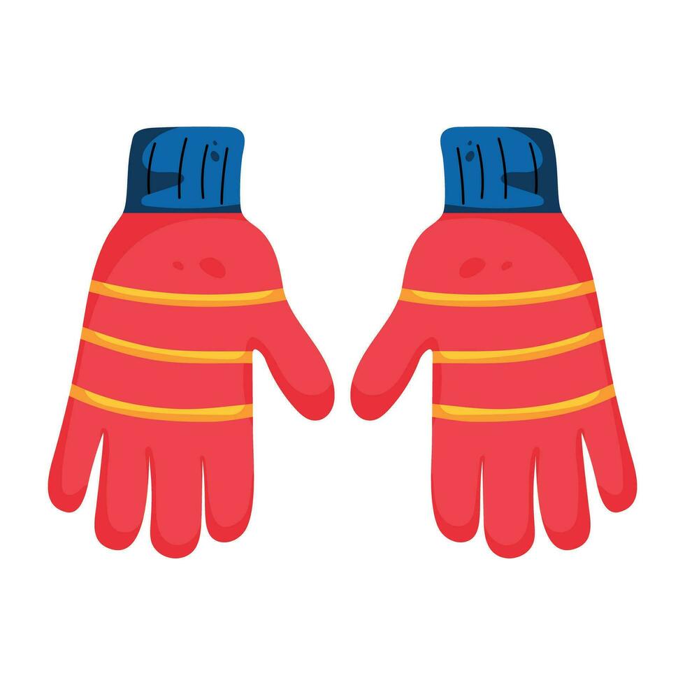 gants d'hiver à la mode vecteur