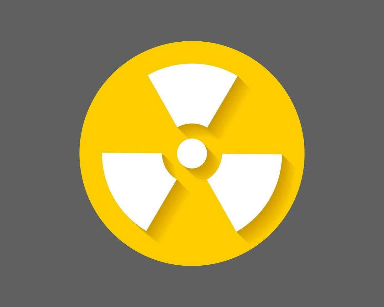 vecteur d'icône de rayonnement. avertissement signe radioactif symbole de danger.