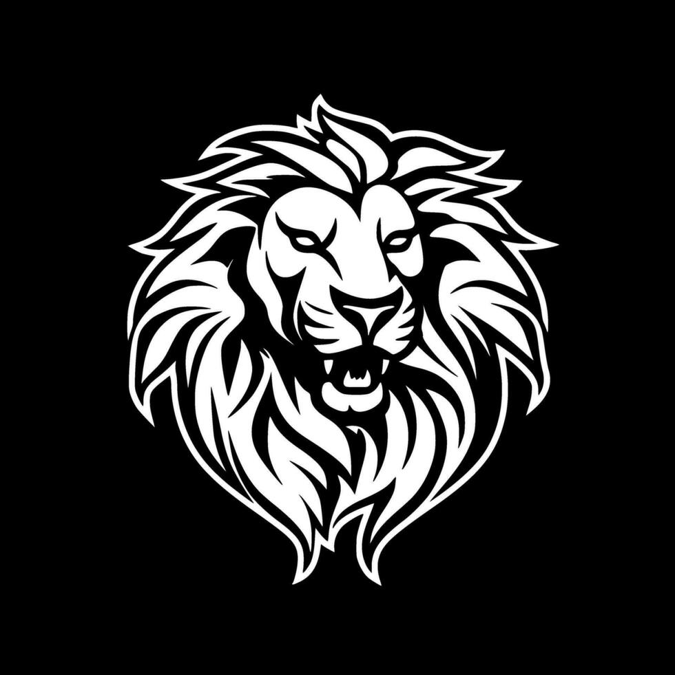 Lion - minimaliste et plat logo - vecteur illustration