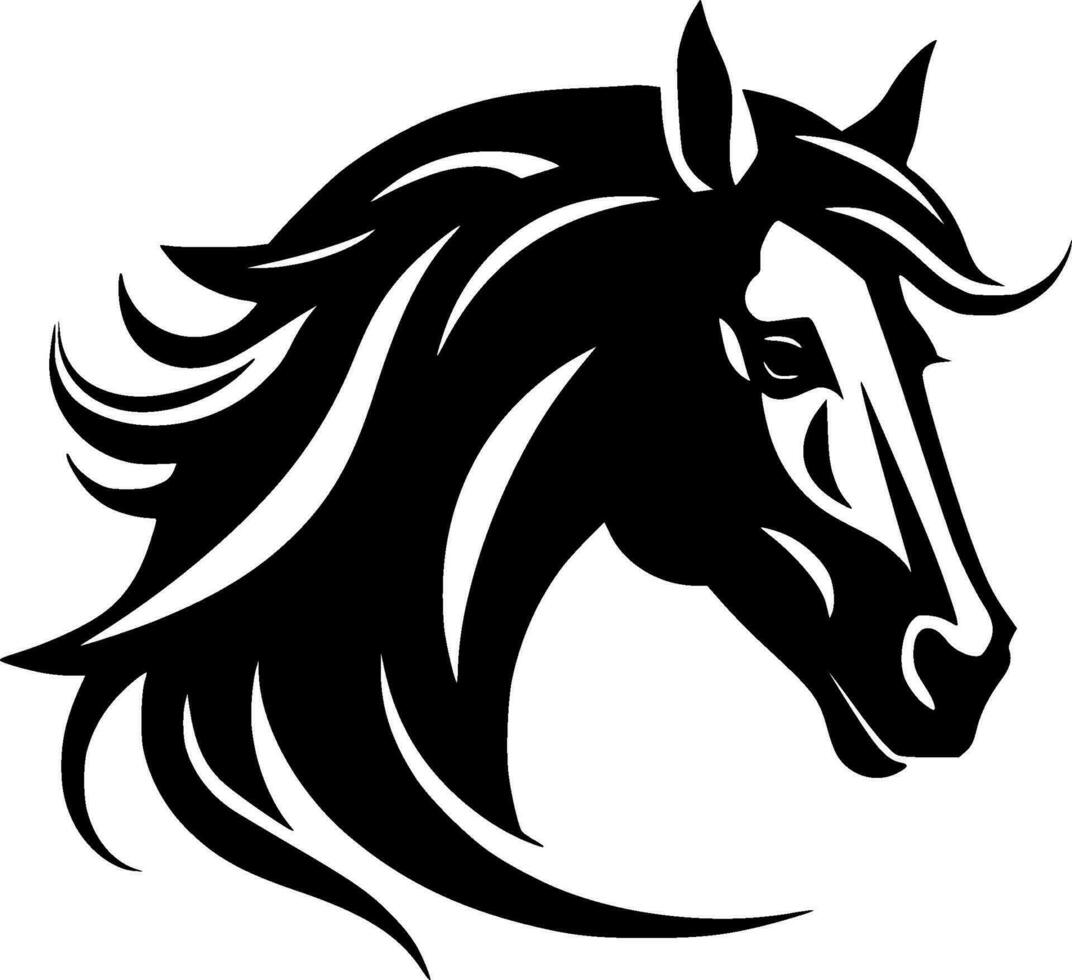 cheval - minimaliste et plat logo - vecteur illustration