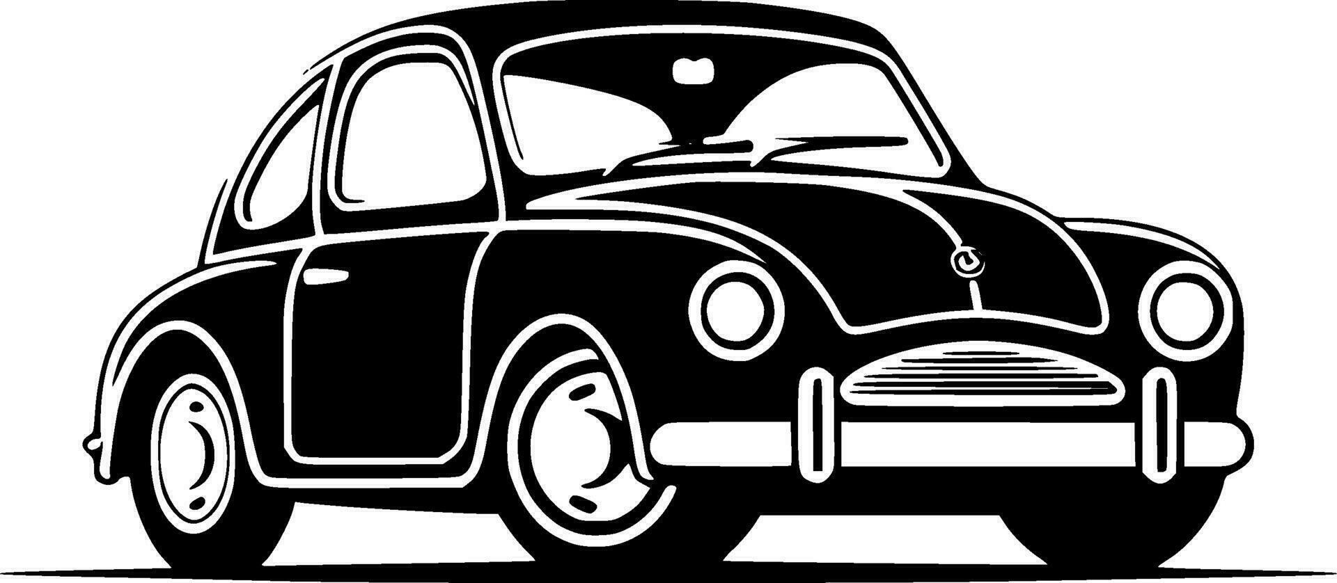 voiture, minimaliste et Facile silhouette - vecteur illustration