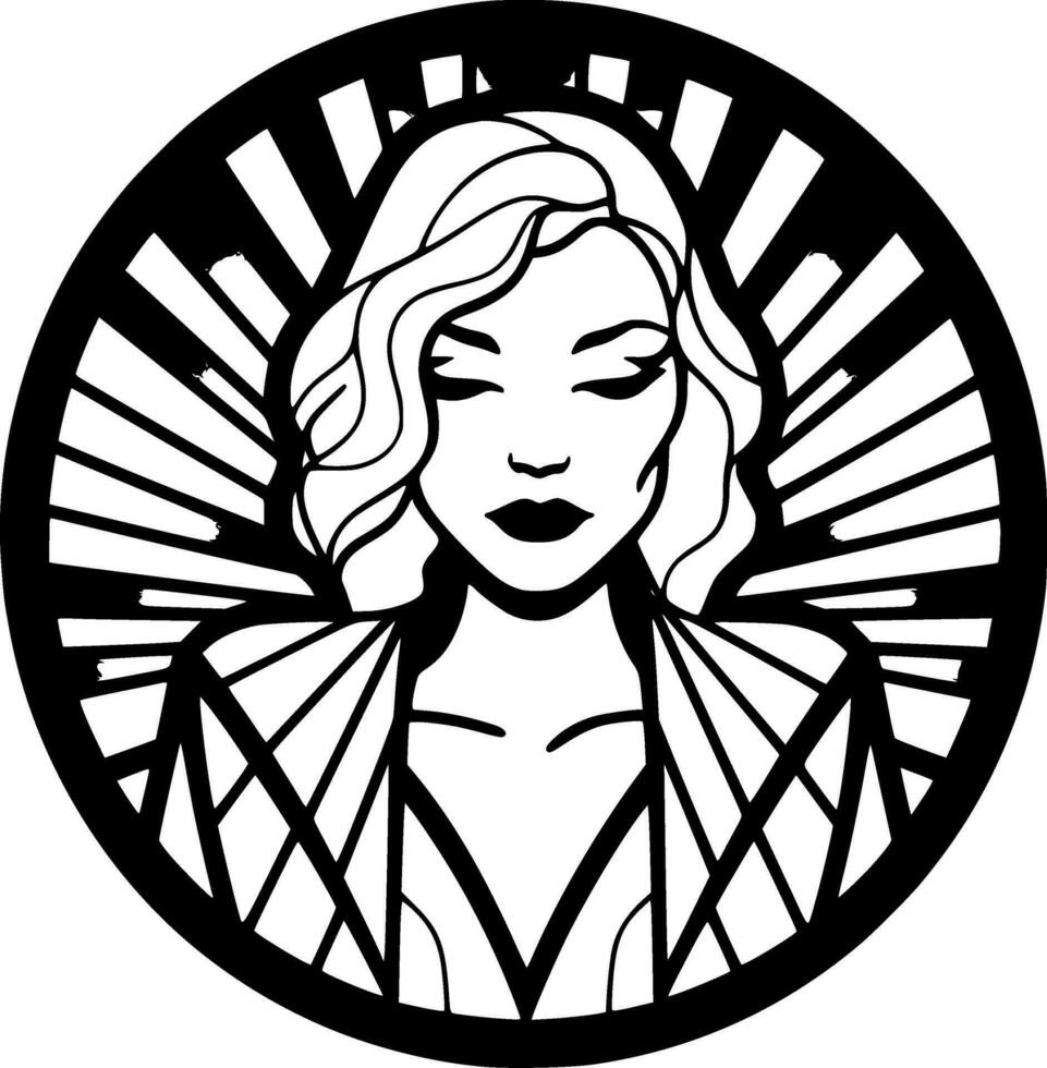 coloré verre - noir et blanc isolé icône - vecteur illustration