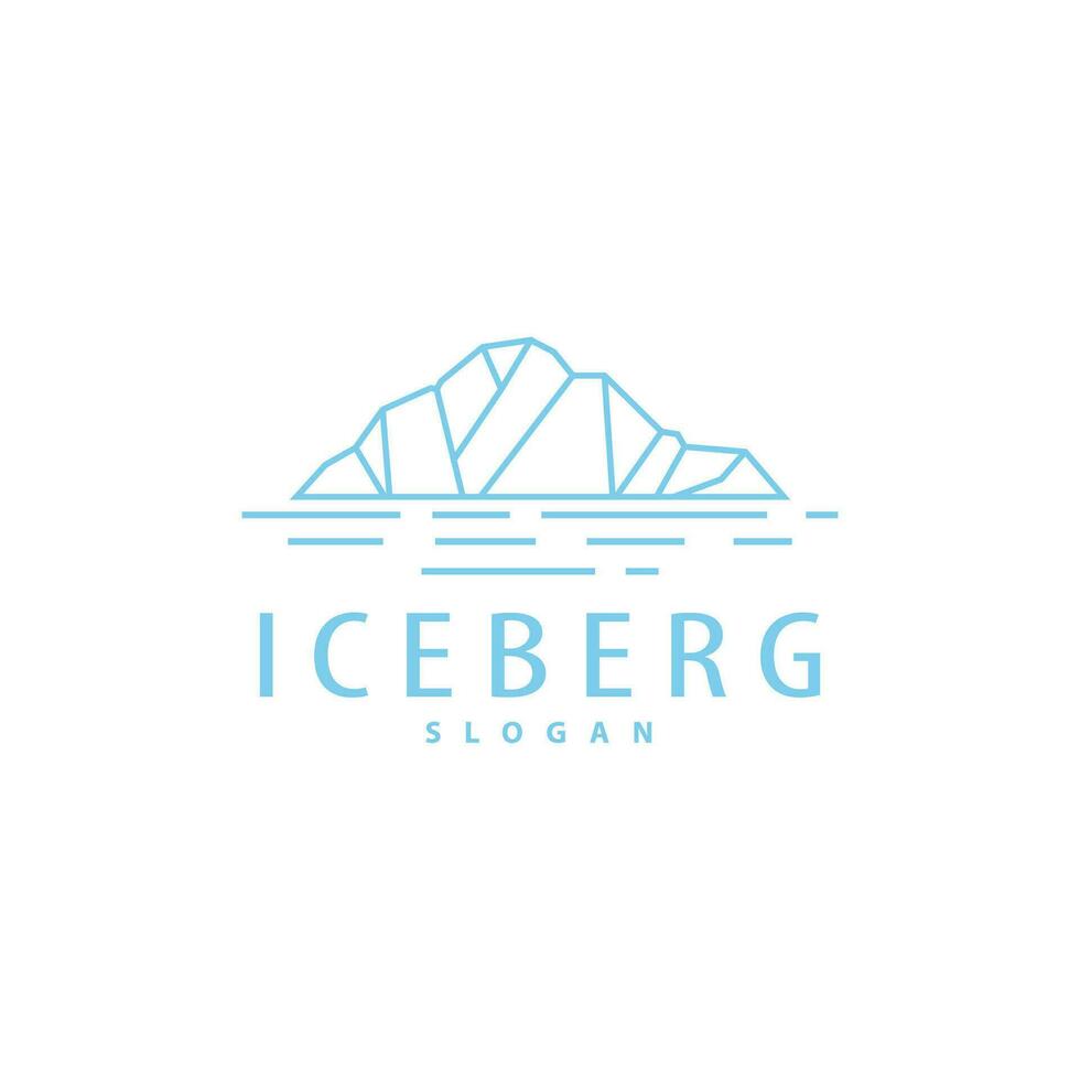 antarctique du froid Montagne iceberg logo conception, Facile vecteur modèle symbole illustration