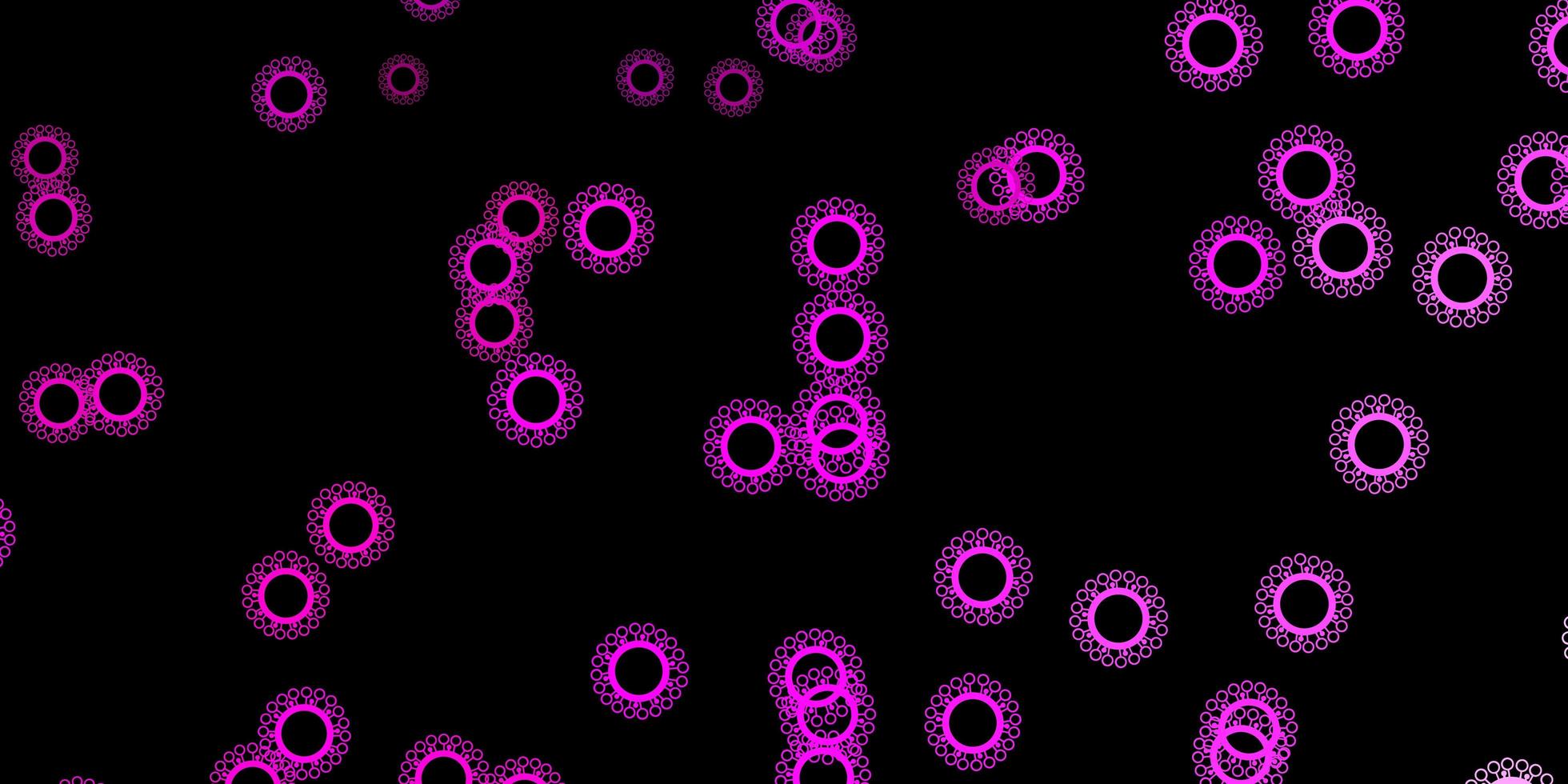 modèle vectoriel rose foncé avec des signes de grippe.