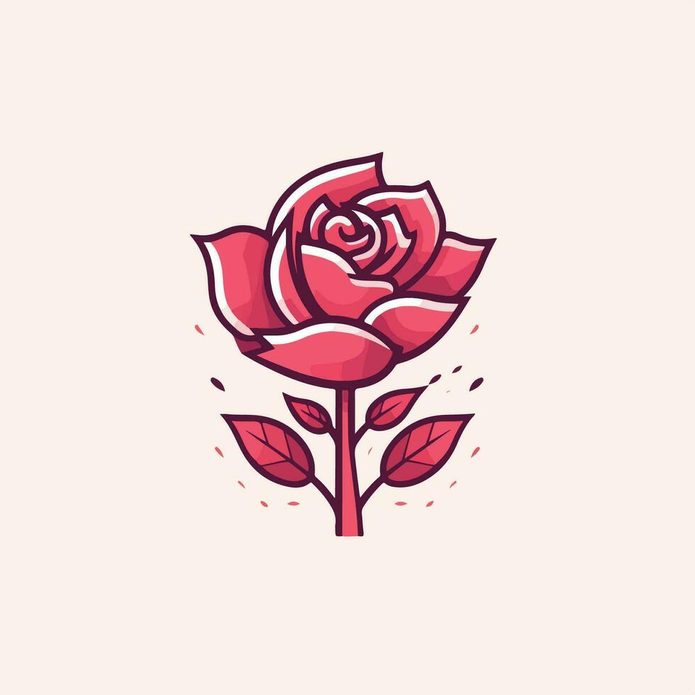 Rose logo illustration vecteur