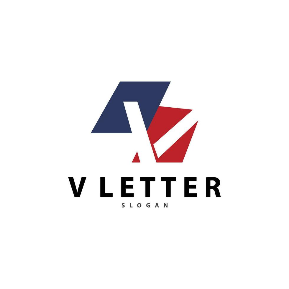 minimal initiale v lettre logo, moderne et luxe icône vecteur modèle élément