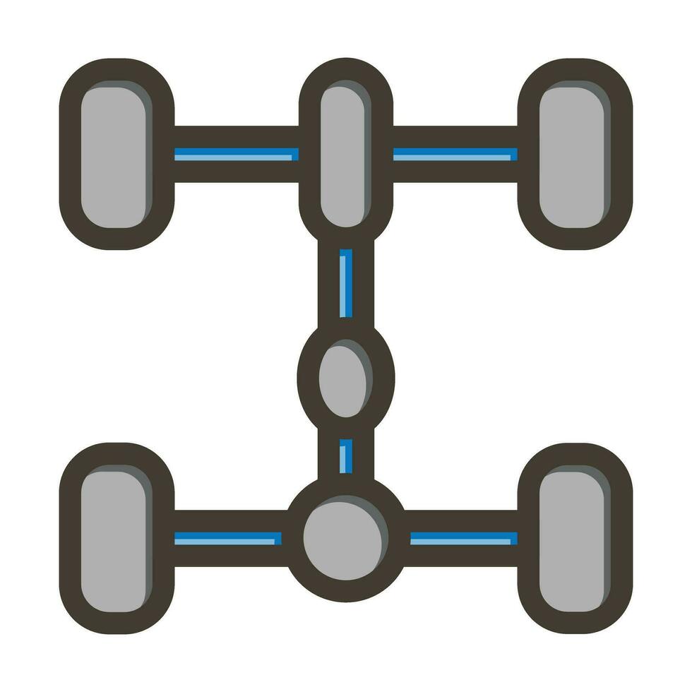 châssis vecteur épais ligne rempli couleurs icône pour personnel et commercial utiliser.