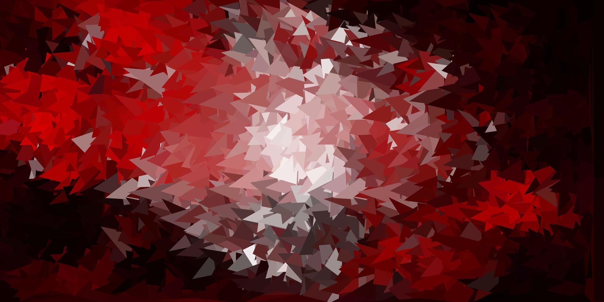 fond de mosaïque triangle vecteur rouge foncé.