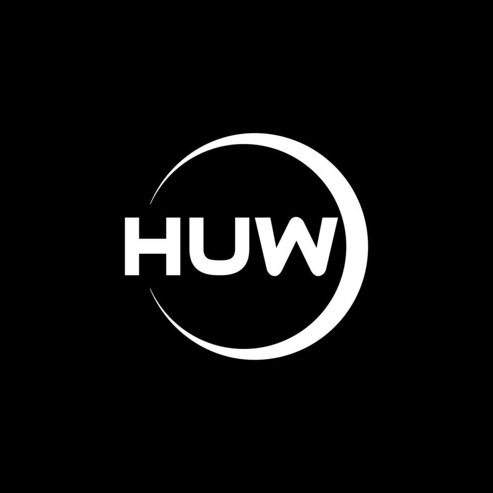 huw logo conception, inspiration pour une unique identité. moderne élégance et Créatif conception. filigrane votre Succès avec le frappant cette logo. vecteur