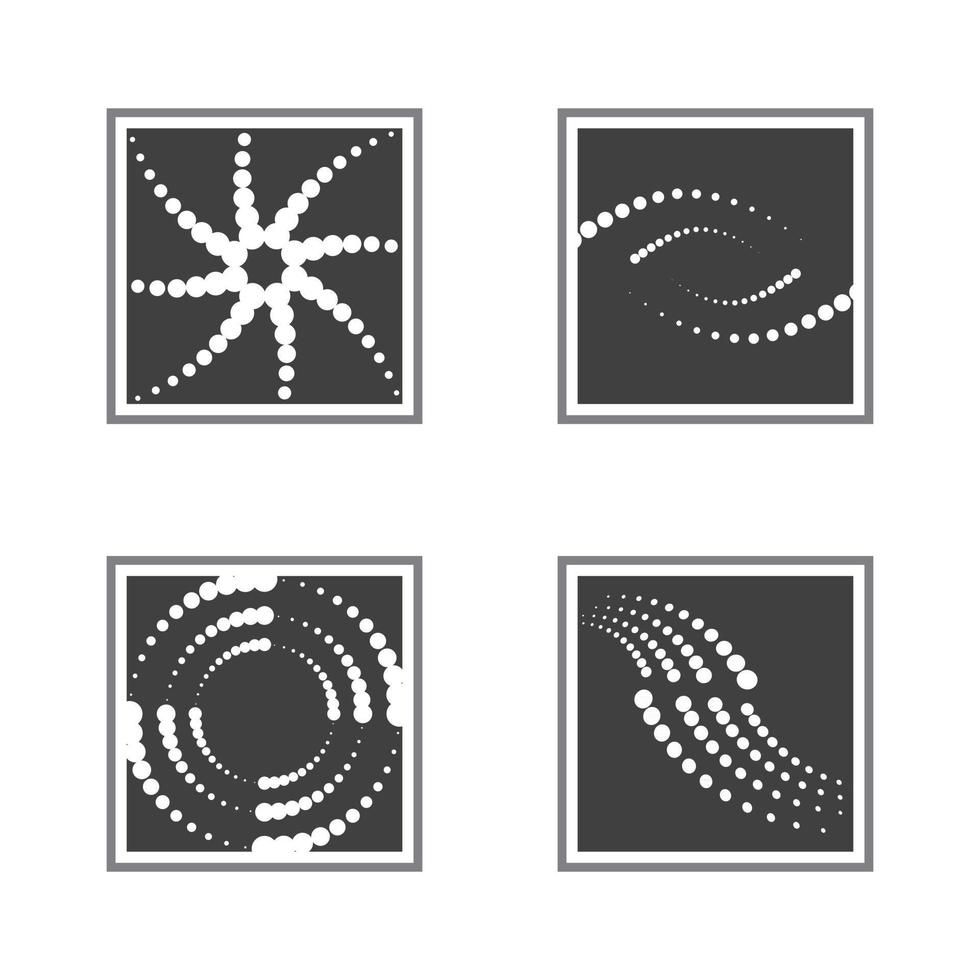 Définir des points de cercle de demi-teintes conception d'illustration vectorielle vecteur