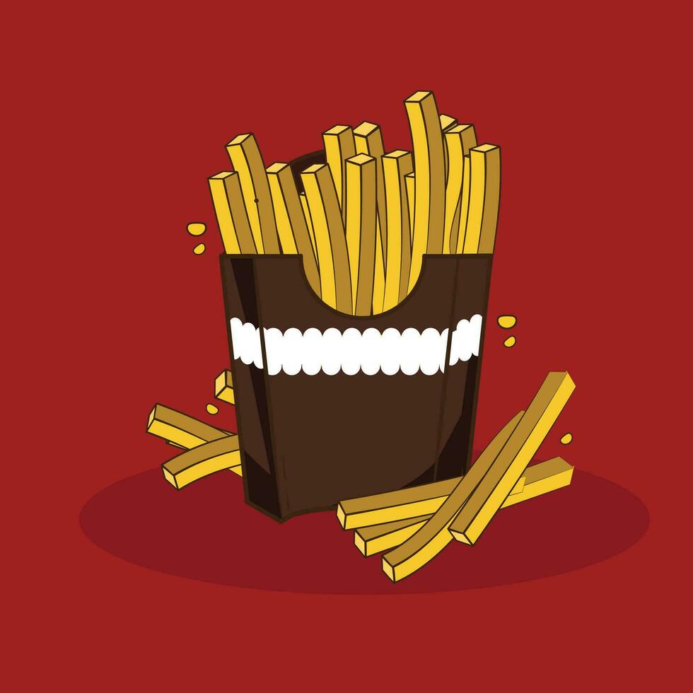 illustration vecteur de français frites délicieux vite nourriture