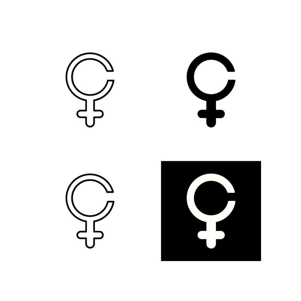 icône de vecteur de signe féminin