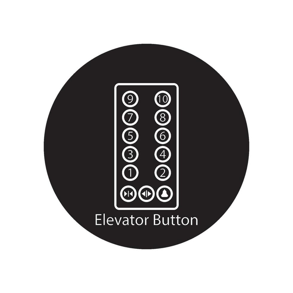 ascenseur bouton icône vecteur