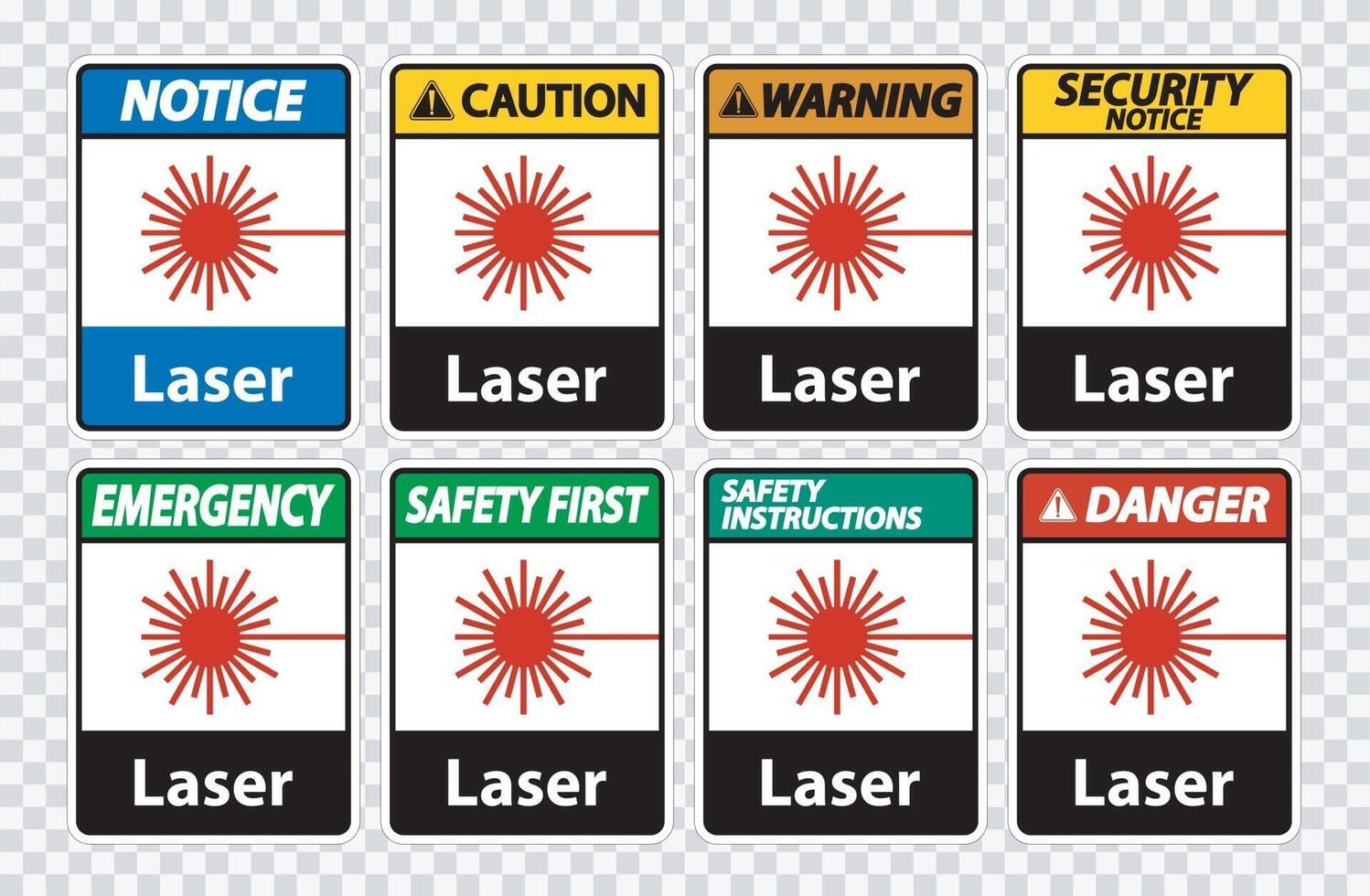 Isoler le signe du symbole laser sur fond transparent, illustration vectorielle vecteur