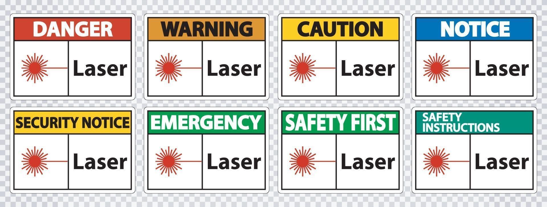 Isoler le signe du symbole laser sur fond transparent, illustration vectorielle vecteur