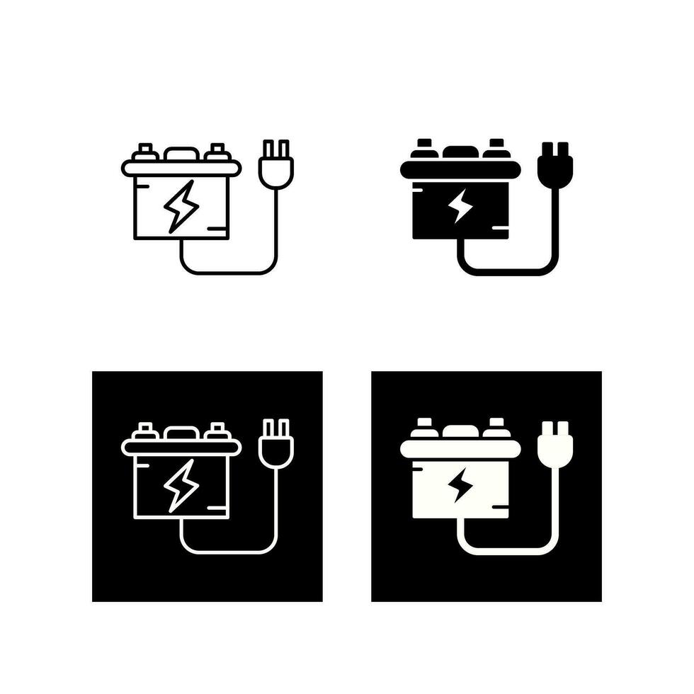 icône de vecteur de chargeur de batterie