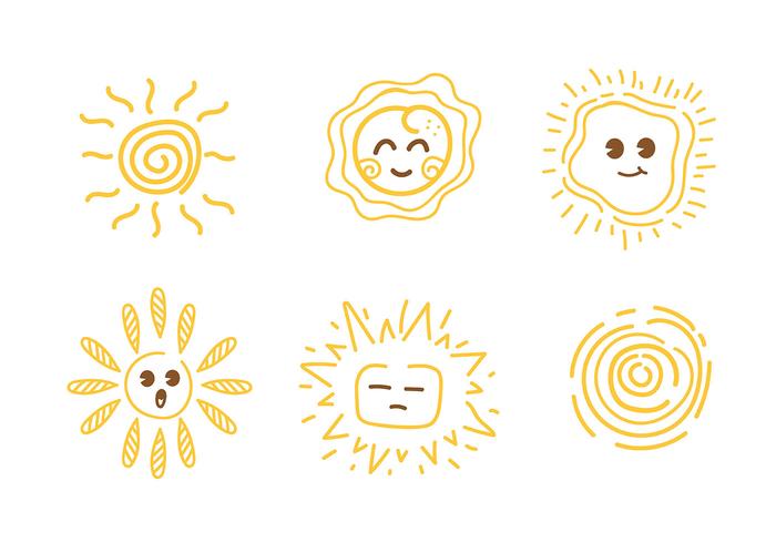 Soleil Clipart Set vecteur