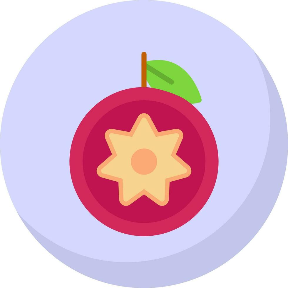 étoile Pomme vecteur icône conception