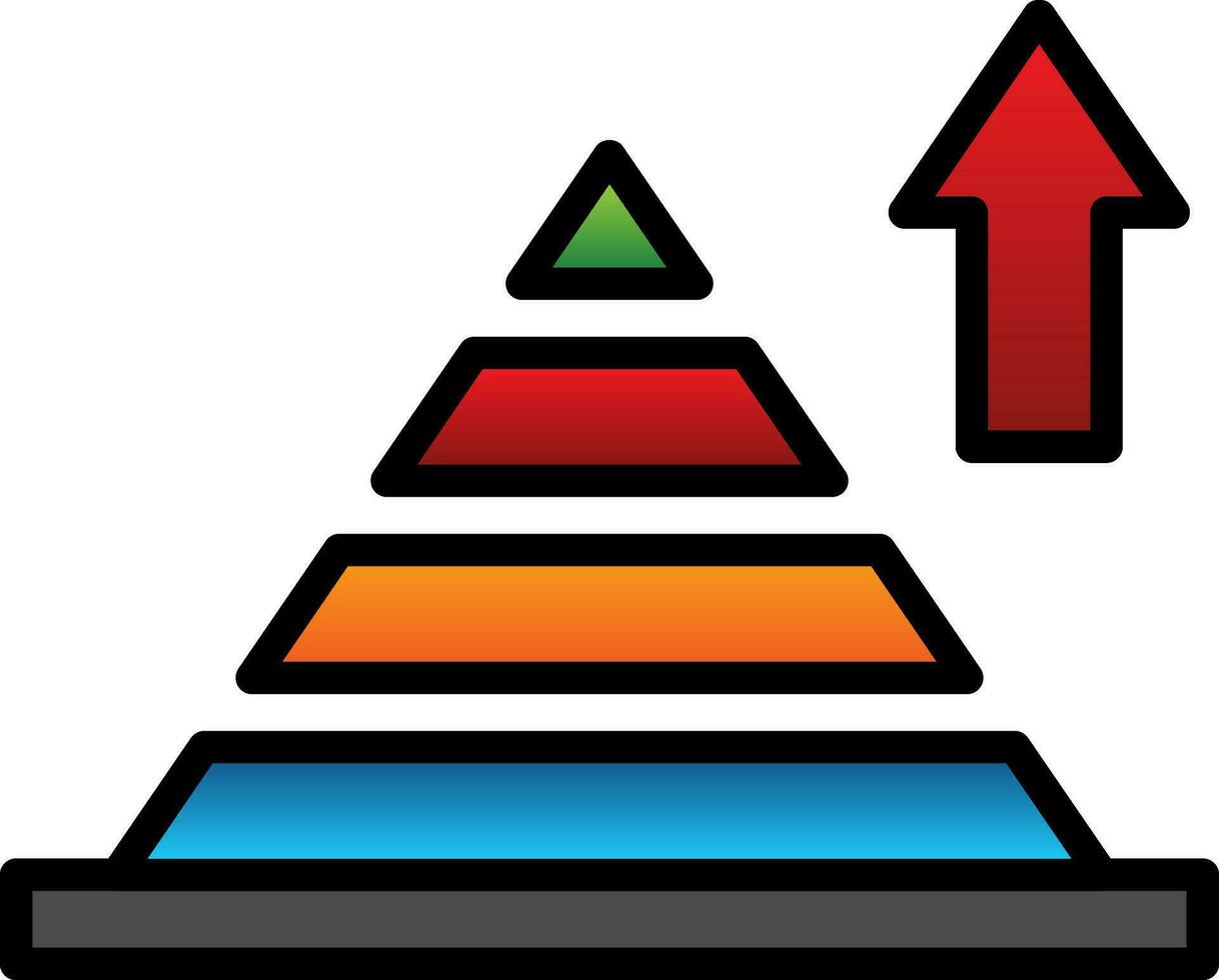 conception d'icône vectorielle graphique pyramide vecteur