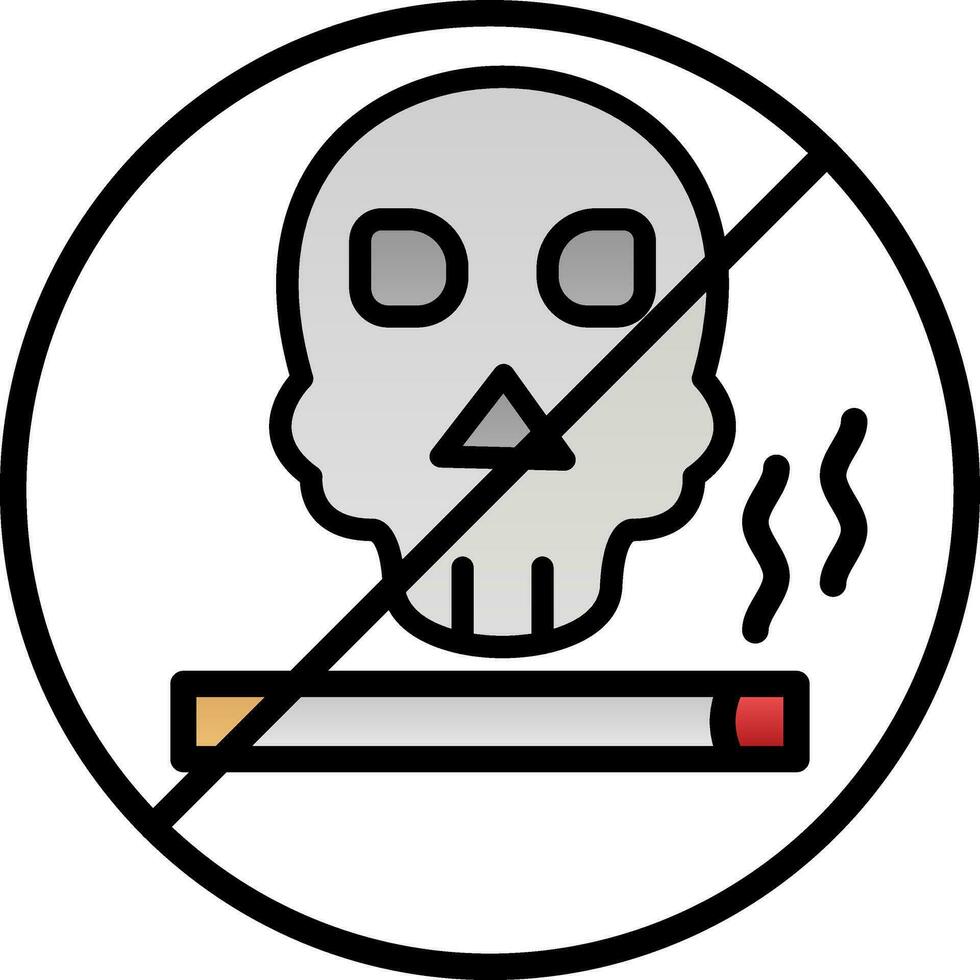 fumeur tue vecteur icône conception