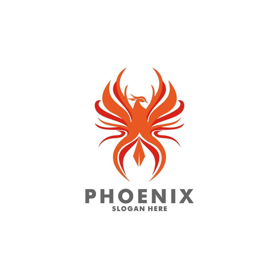 phénix aile logo animal abstrait, luxe phénix logo illustration modèle vecteur