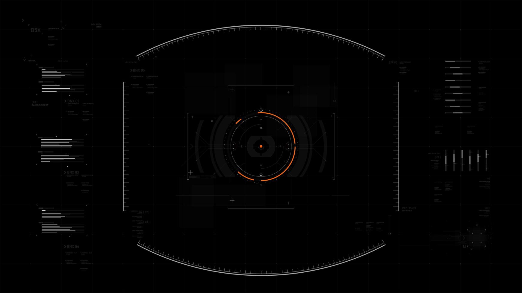 superposition vidéo d'élément de conception d'interface utilisateur futuriste 008 vecteur