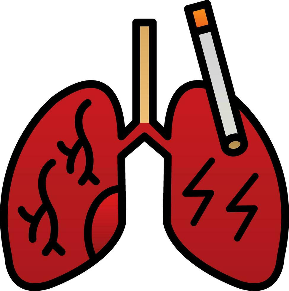 conception d'icône de vecteur de poumons