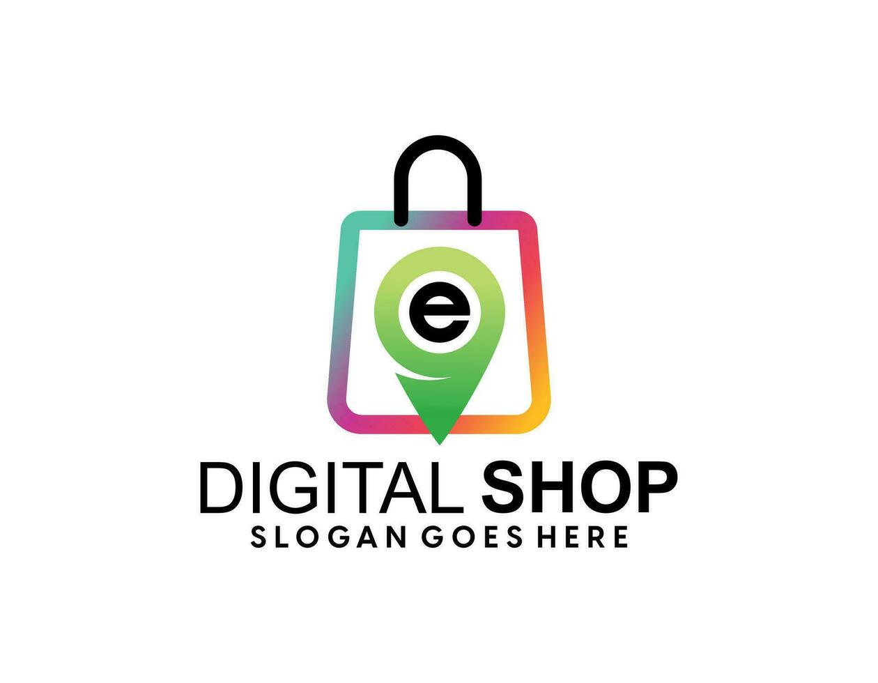 en ligne magasin logo dessins modèle, téléphone magasin logo symbole icône, logo modèle icône vecteur