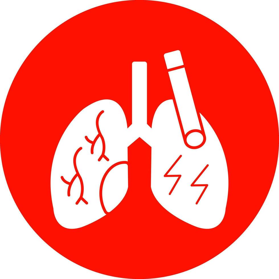 conception d'icône de vecteur de poumons