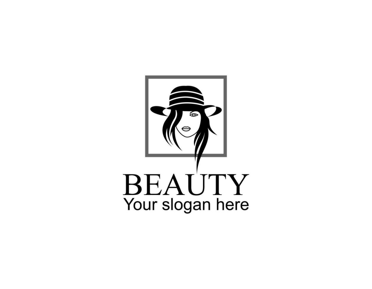 création de logo dégradé or salon feuille de cheveux femme vecteur