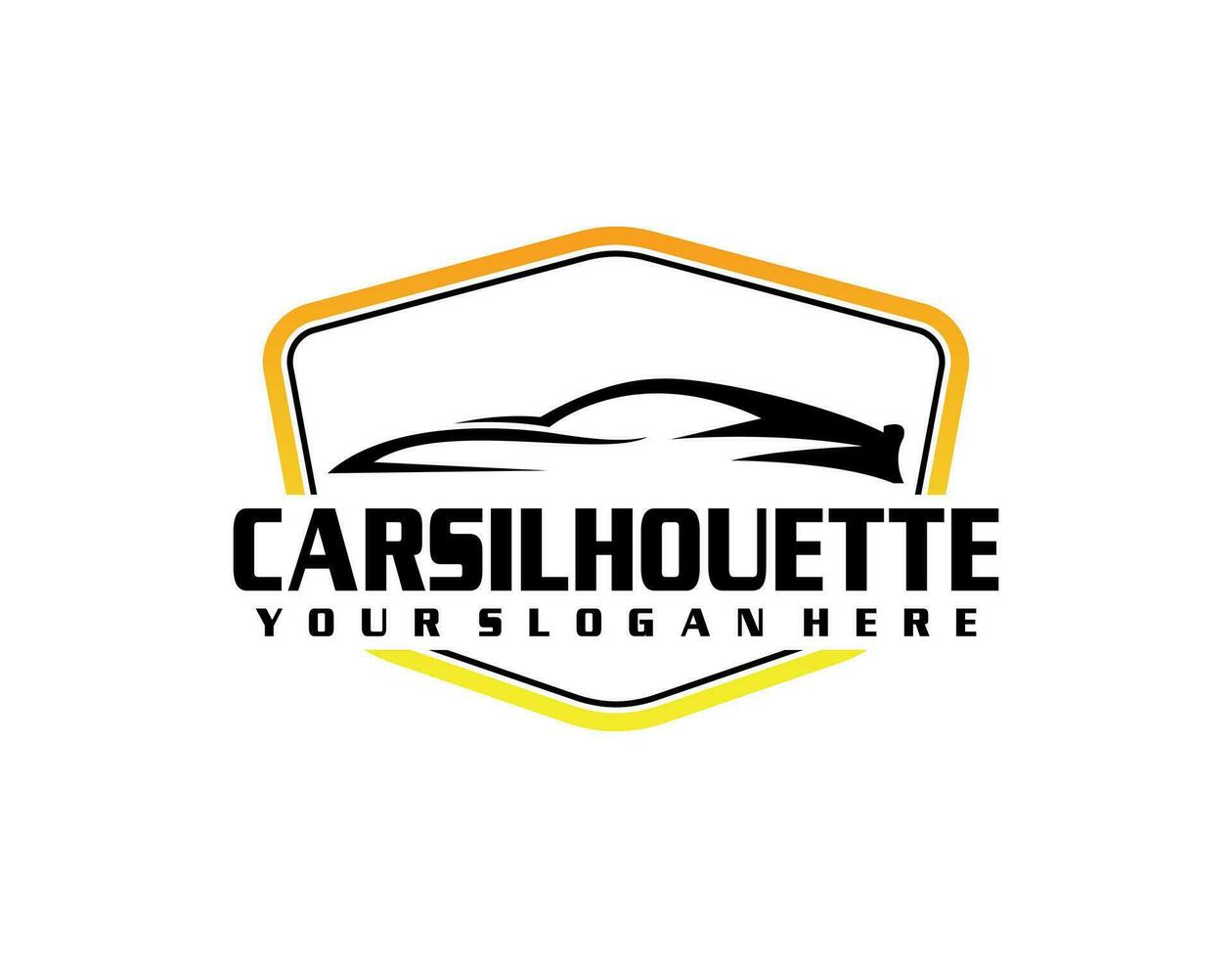 modèle de logo de symbole de voiture de course, silhouette vectorielle stylisée vecteur