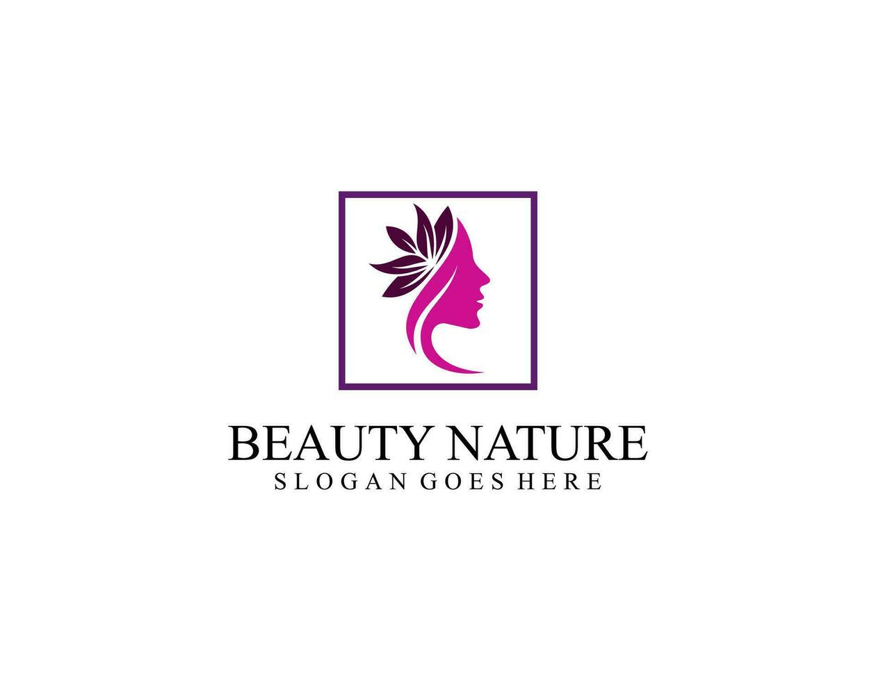 femme logo avec moderne beauté style, Naturel beauté prime vecteur