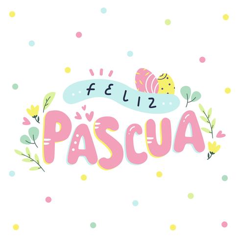 vecteur feliz pascua